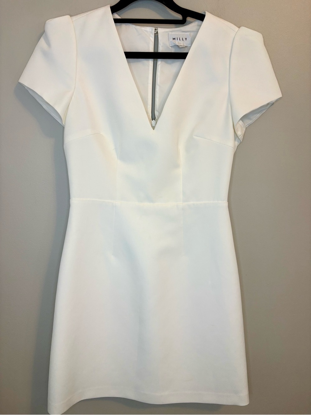 Milly Atalie Puff Sleeve Sheath Dress White Size 2